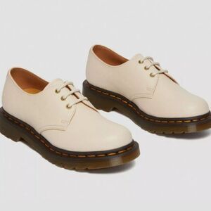 🩵NIB Dr. Martens Parchment Beige Virginia Leather 1461 Oxfords Size 10